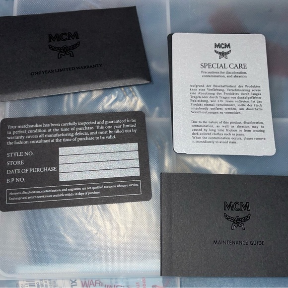 MCM VISETOS SMALL STARK SIGNATURE MONOGRAM LOGO BACKPACK BOOKBAG RUBY RED $720 - Picture 5 of 16